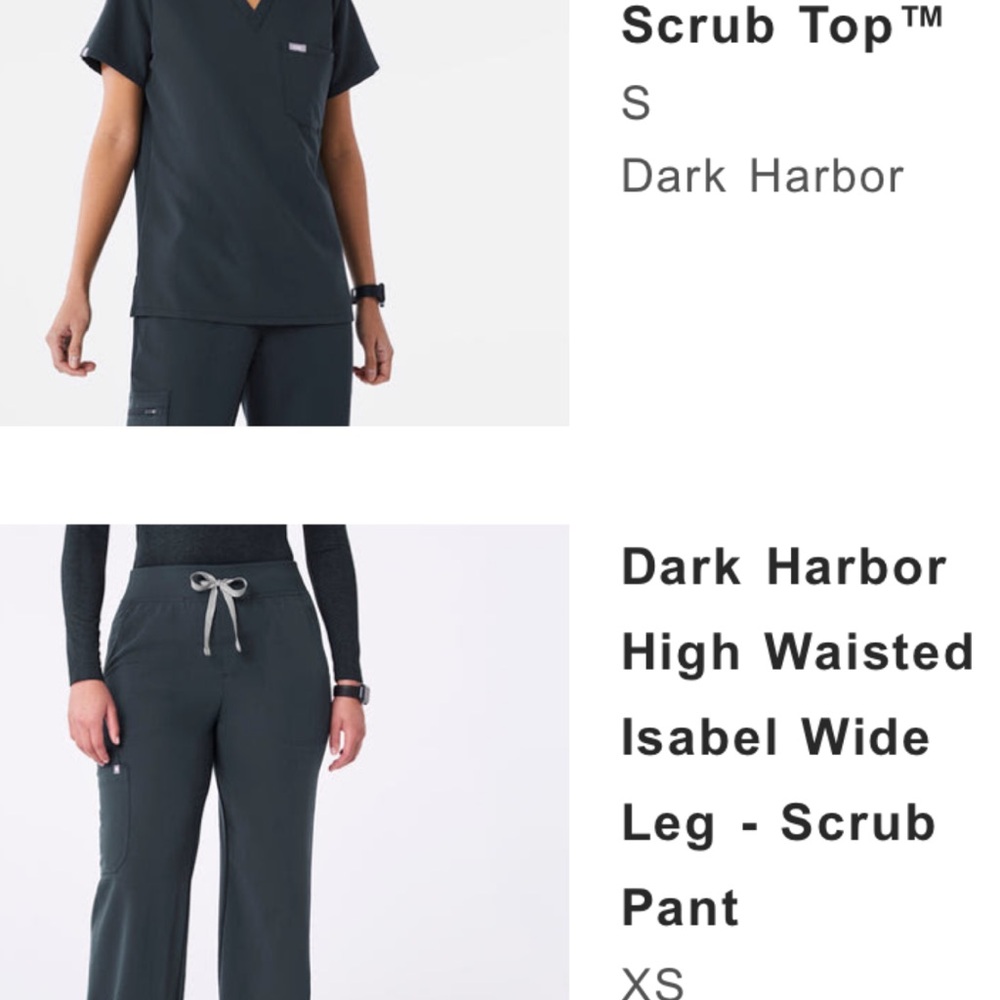 Figs Dark Harbor Scrub Set